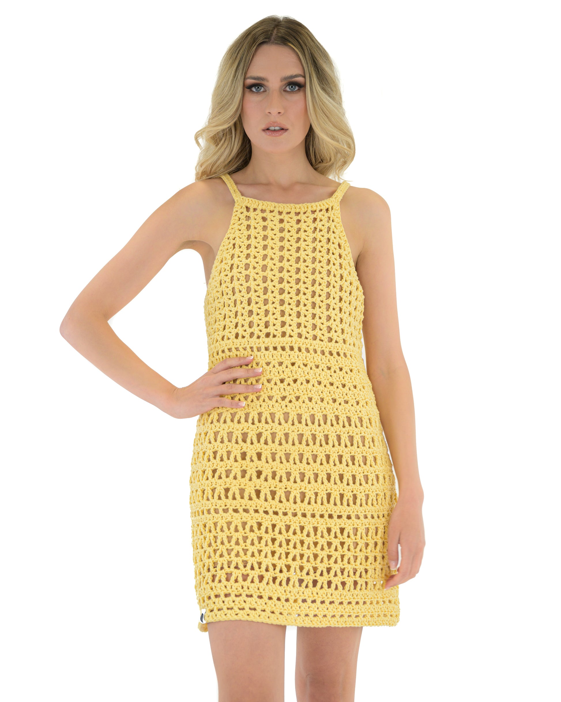 Crochet Halter Neck Dress-4