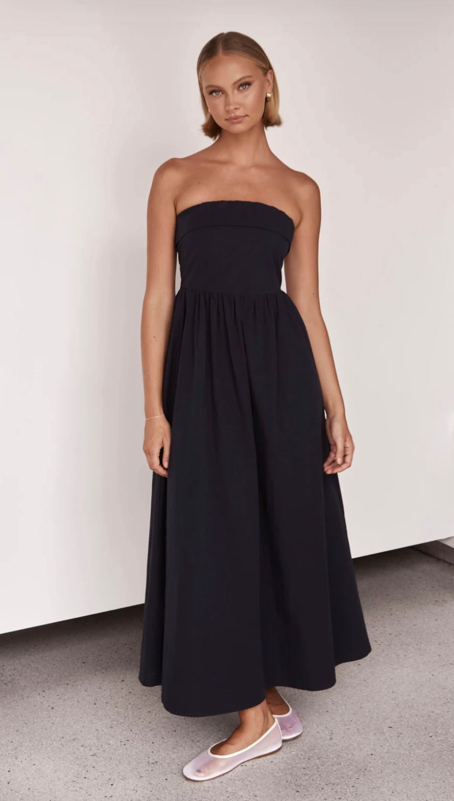 Black Cotton Dress | Maxi Dress | Cotton Dress | Black Dress-0